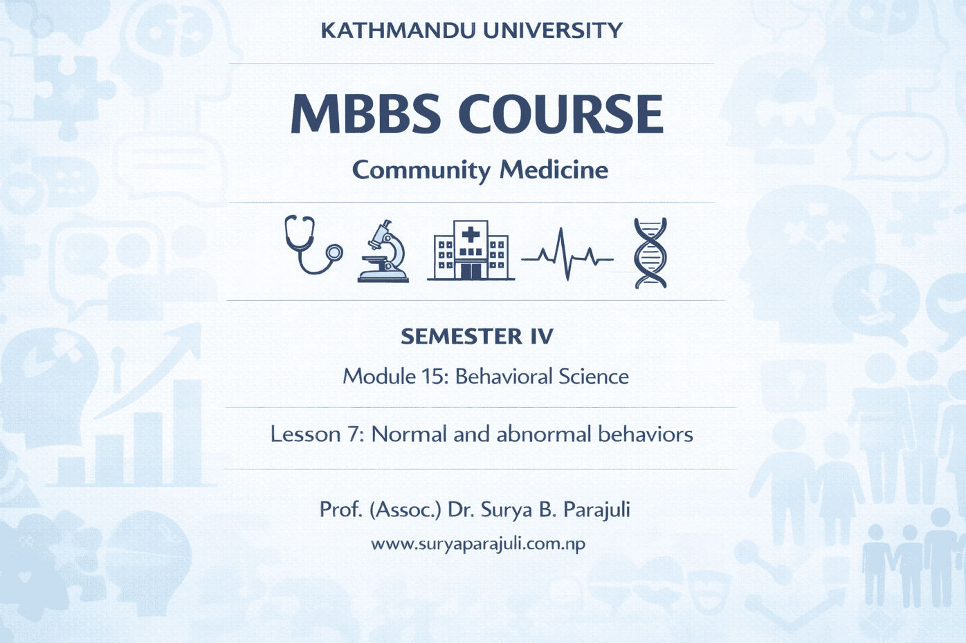 Normal and abnormal behaviors